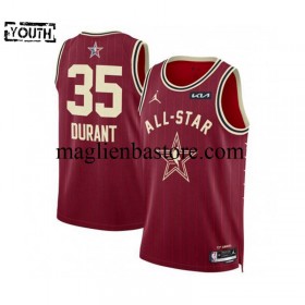 Maglia NBA Kevin Durant 35 Jordan 2024 All-star Rosso Swingman - Bambino
